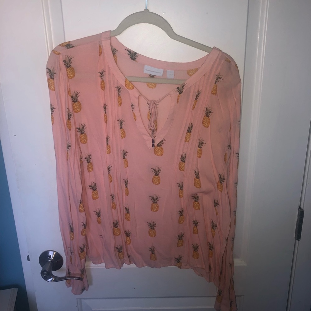 pineapple flowy shirt